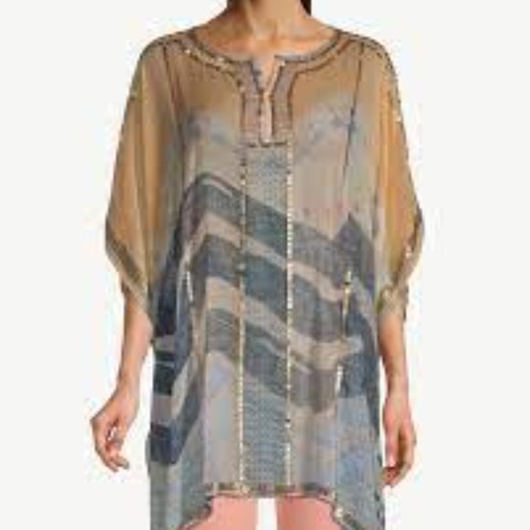 Chico's Beaded embellished Poncho - Multi color - Picture 6 of 6